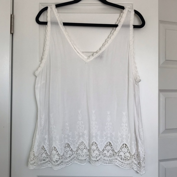 Charlotte Russe Tops - 🌻Crochet trim tank